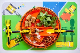 Construction Plate & Utensils, Kids Dinnerware Sets